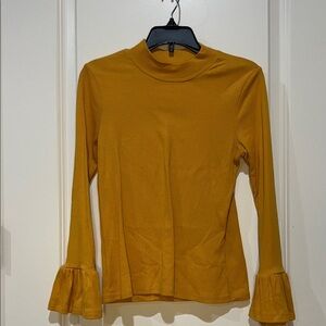 BONNIE JEAN MUSTARD YELLOW LONG SLEEVE BLOUSE